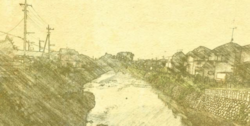 高尾橋から望む川口川