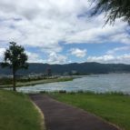 諏訪湖畔の風景