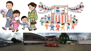 夏恒例の甲和祭　開始前の静かな瞬間