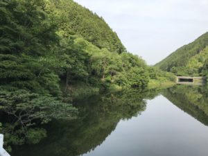 名栗湖最奥部より東方を眺める