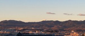 元旦・朝日に輝く富士の山