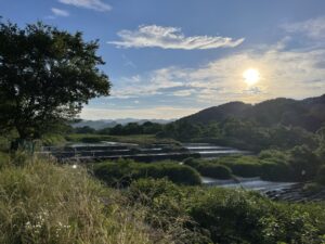 北浅川の夕暮れ時