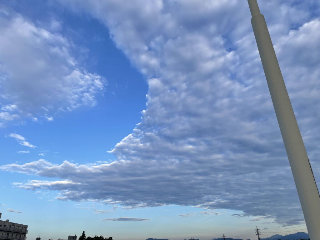 夏雲で埋まる空